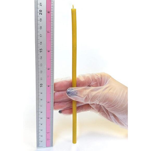 Natural Pure Beeswax Candles Organic Honey Eco Yellow 8 Inches 20 cm 30pcs - Picture 4 of 6